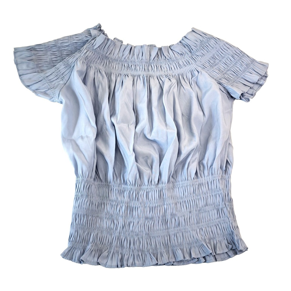 SALT  Women's‎ M Light Blue Crop Top Elastic Casual Summer Boho